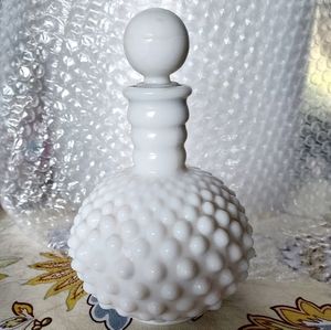 Vintage Hob Nail cologne bottle. Approx. Size 6.5" x 4.5"